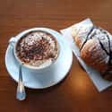 An Italian Breakfast Is Simply a Cappuccino and a Croissant on Random Delicious Pictures of Breakfast from Around World