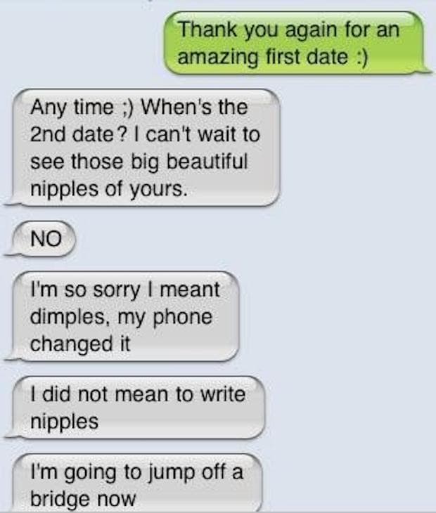 Dirty Text Message Fails