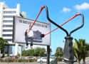 If This Giant Slingshot Doesn't Make You Buckle Up, Nothing Will on Random Awesome Outdoor Advertisements