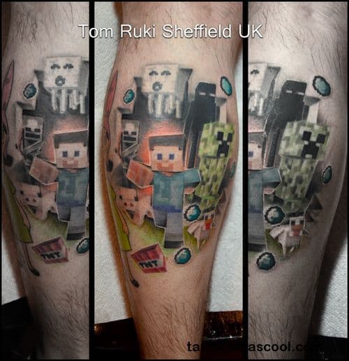33 Brilliant Minecraft Tattoos Including Creepers & Steve
