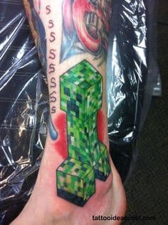 33 Brilliant Minecraft Tattoos Including Creepers & Steve