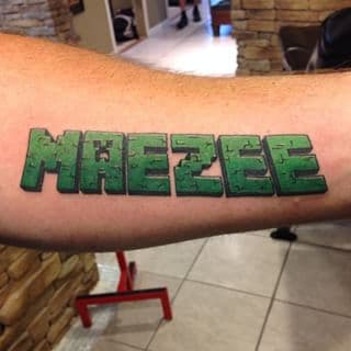 Тату майнкрафт эскиз