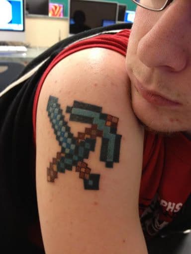 Тату майнкрафт эскиз