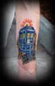 TARDIS on Random  Wibbly Wobbly Doctor Who Tattoos
