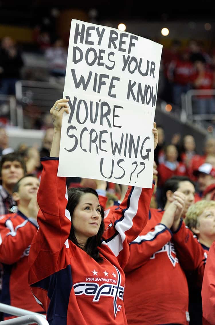 funny hockey signs