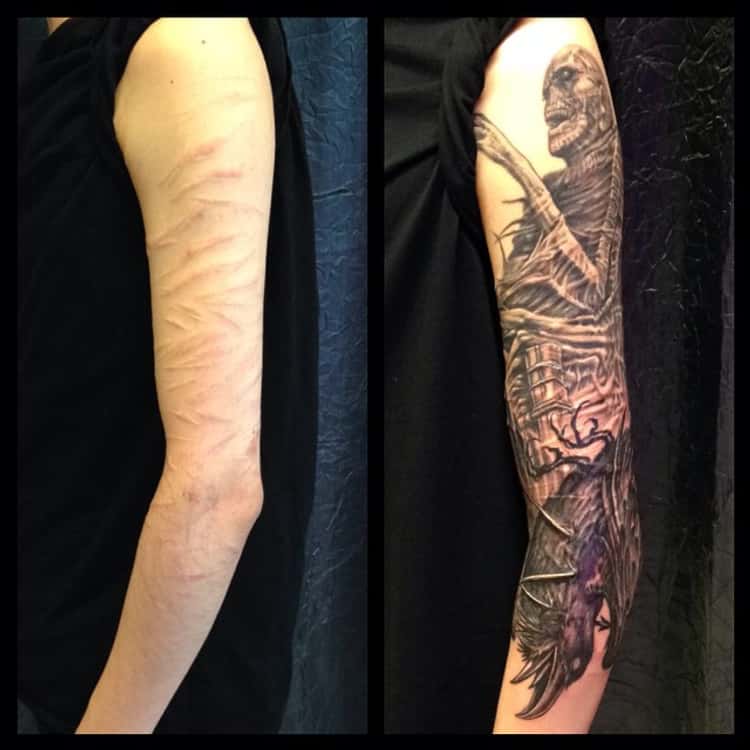 23 Amazing Scar Cover Up Tattoos That Will Blow You Away