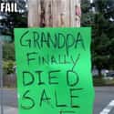 RIP Gramps on Random Hilarious Yard Signs You Wish Your Neighbors Had