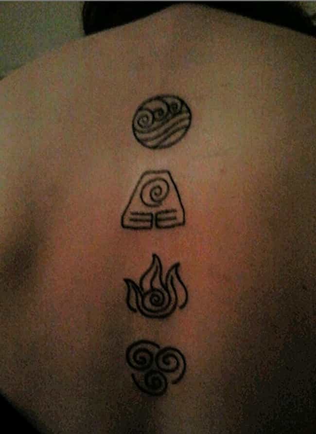 aang avatar state 4 elements tattoo