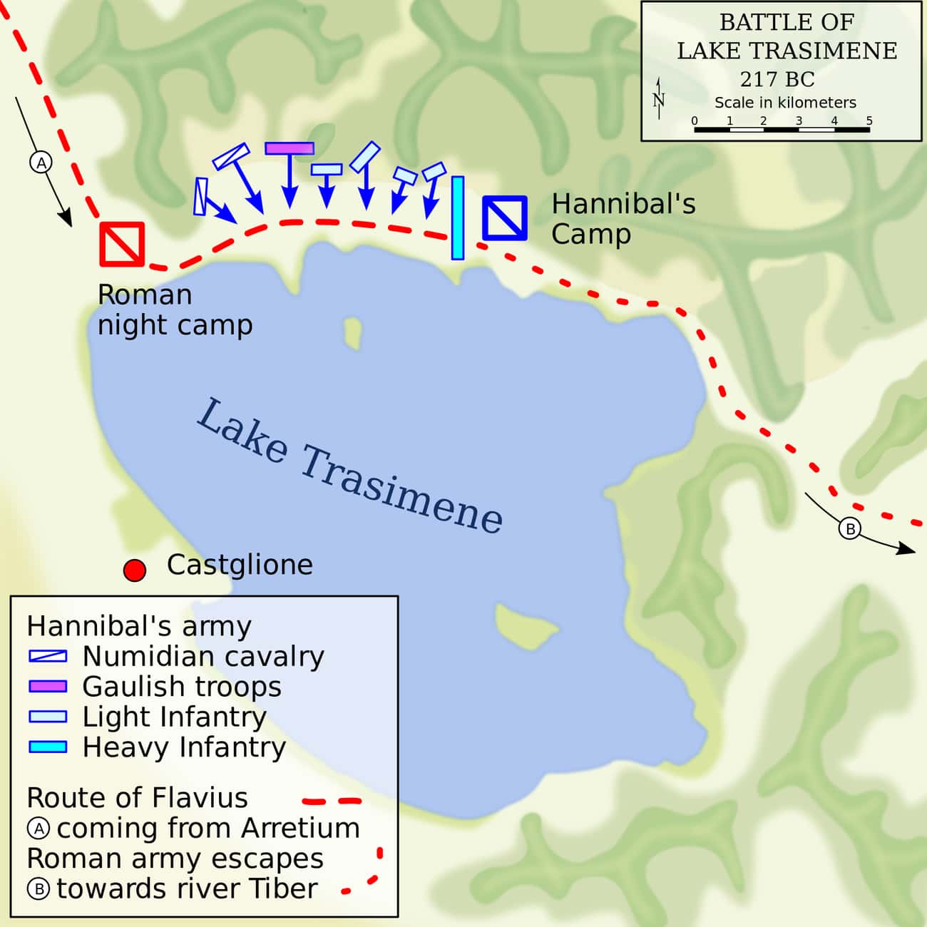 Lake Trasimene, 217 B.C. – Hannibal