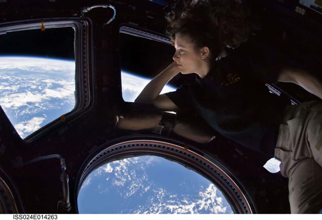 Tracy Caldwell Dyson Took This Self-Portrait On The Space Station in 2010