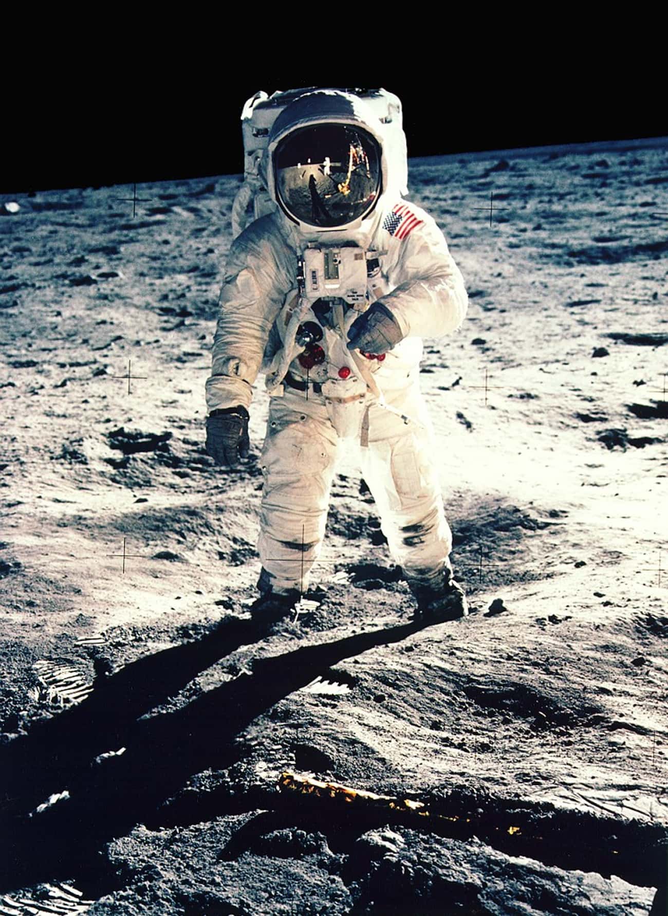 Neil Armstrong Took This Shot Of Buzz Aldrin, With His Own Reflection In The Visor