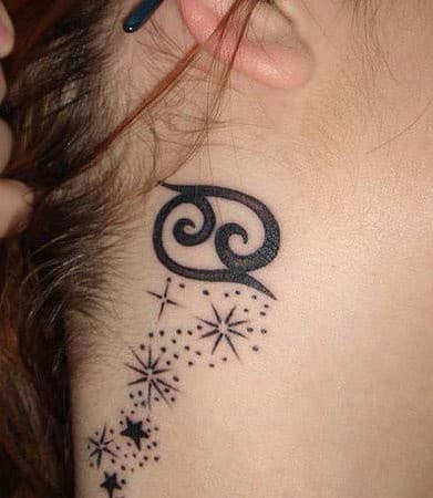 cancer zodiac tattoo for girl