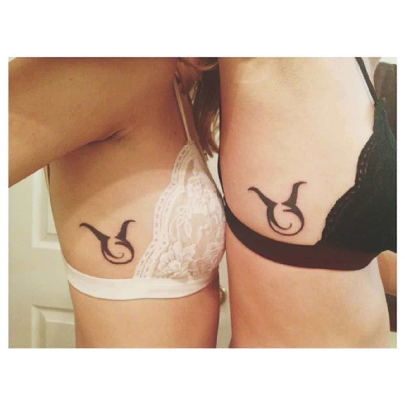 Татуировки со знаком зодиака Телец для девушки