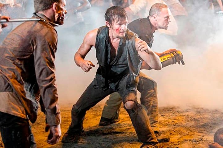 When He And Merle Fight Each Other And Walkers WWE Style