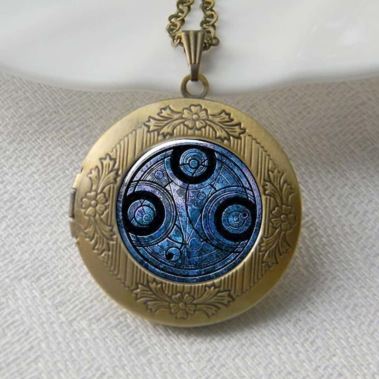 Time Lord Seal Locket Pendant Necklace