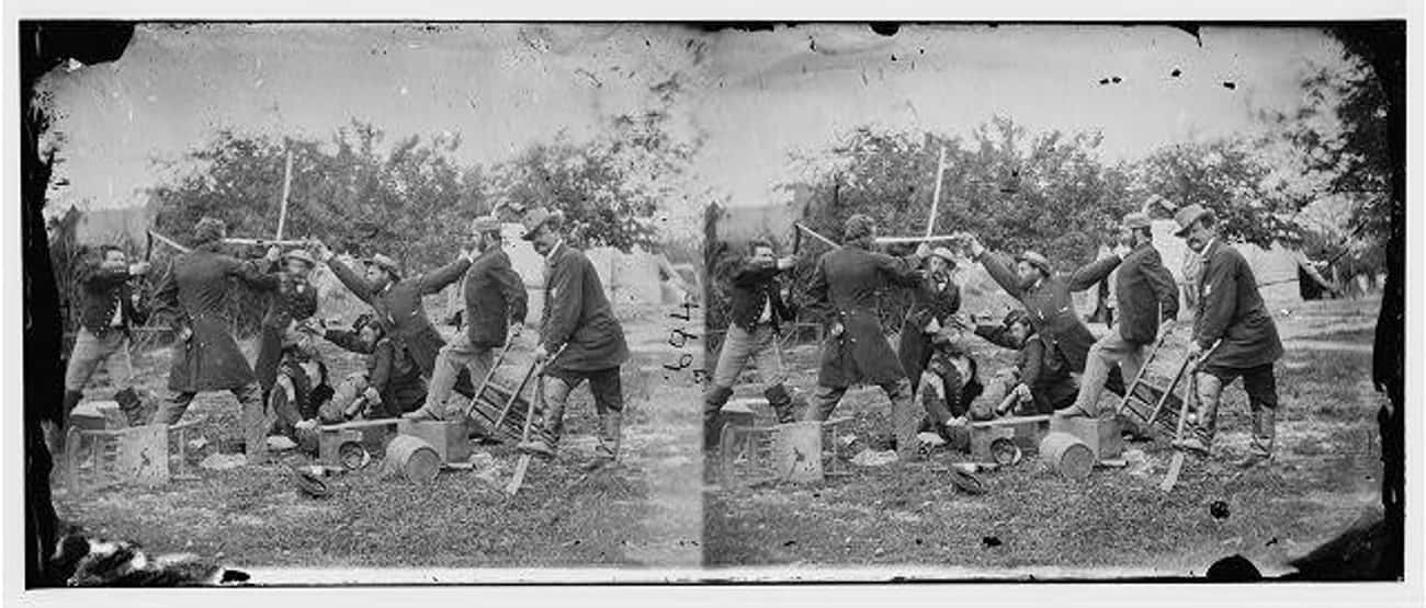 Union Soldiers Goofing Off, American Civil War