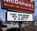 Hey, Everyone's Morning Routine Is Different... on Random Most Hilarious Fast Food Signs