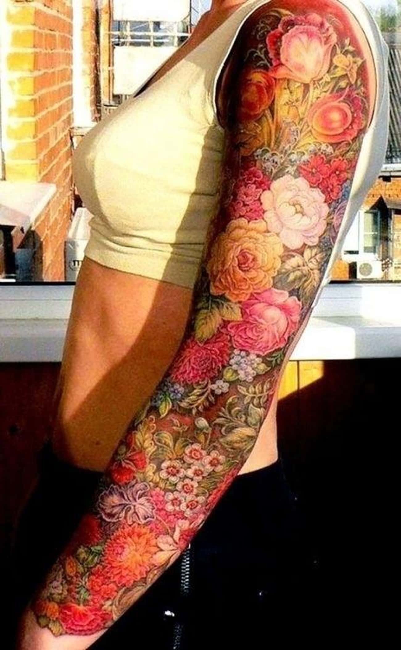 This Incredibly Detailed Flower Full Sleeve