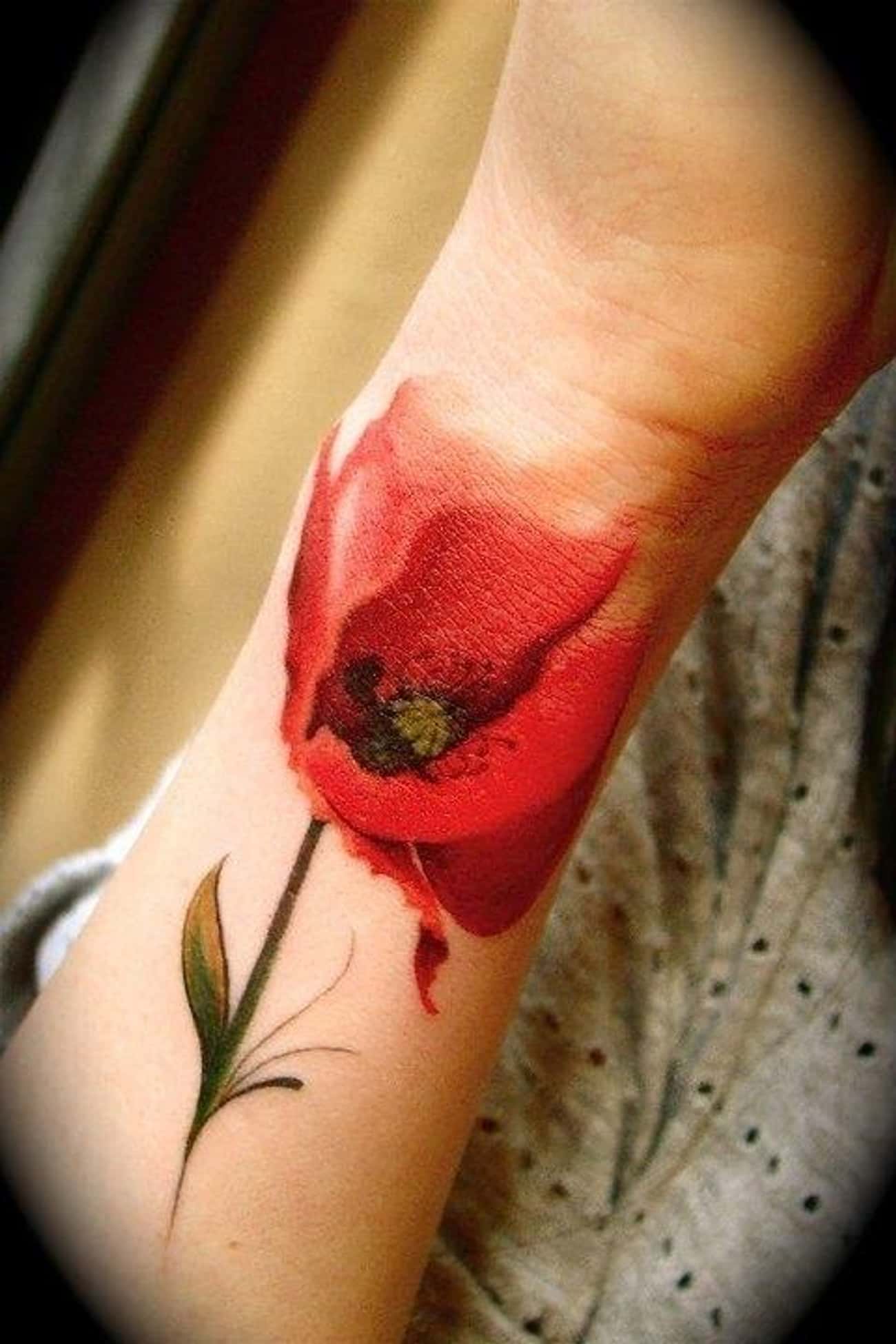This Gorgeous Poppy Wrist Tattoo