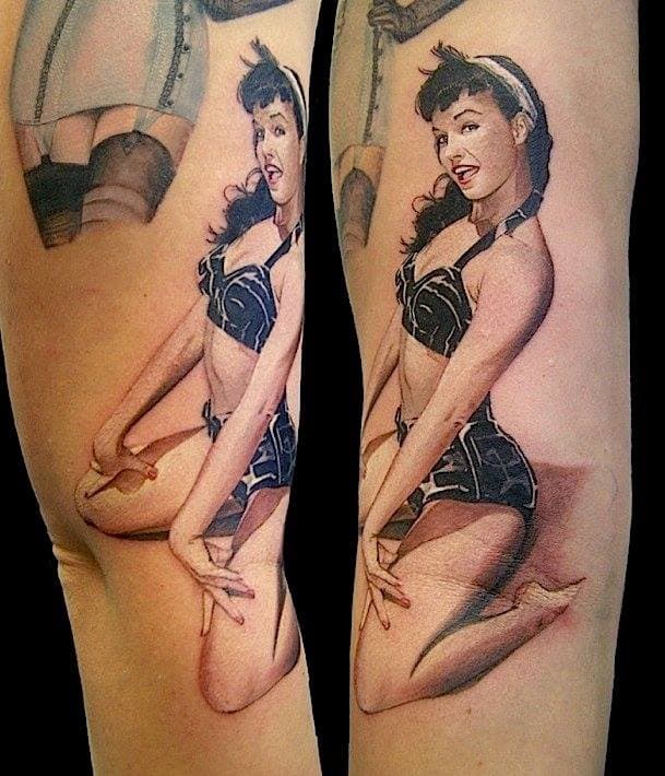 tattoos girl pin up