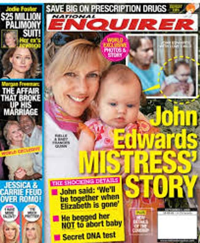 John Edwards's Callous Affair is listed (or ranked) 12 on the list 17 Times the National Enquirer Broke Real News