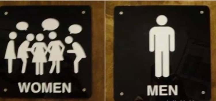 42 Funny Mens and Womens Bathroom Signs Spotted in Public