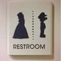 When Gamers Build a Place to Go on Random Bathroom Signs That Will Really Make You Think