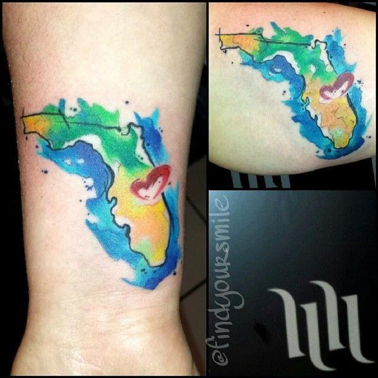 This Pretty Watercolor Style Tattoo