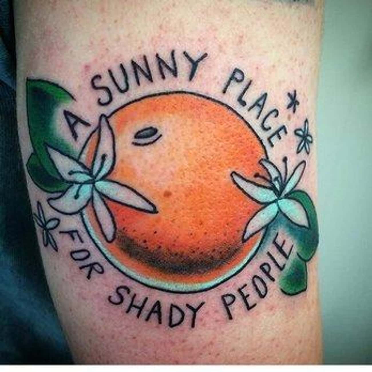 This Adorably Cheeky Florida Orange Tattoo