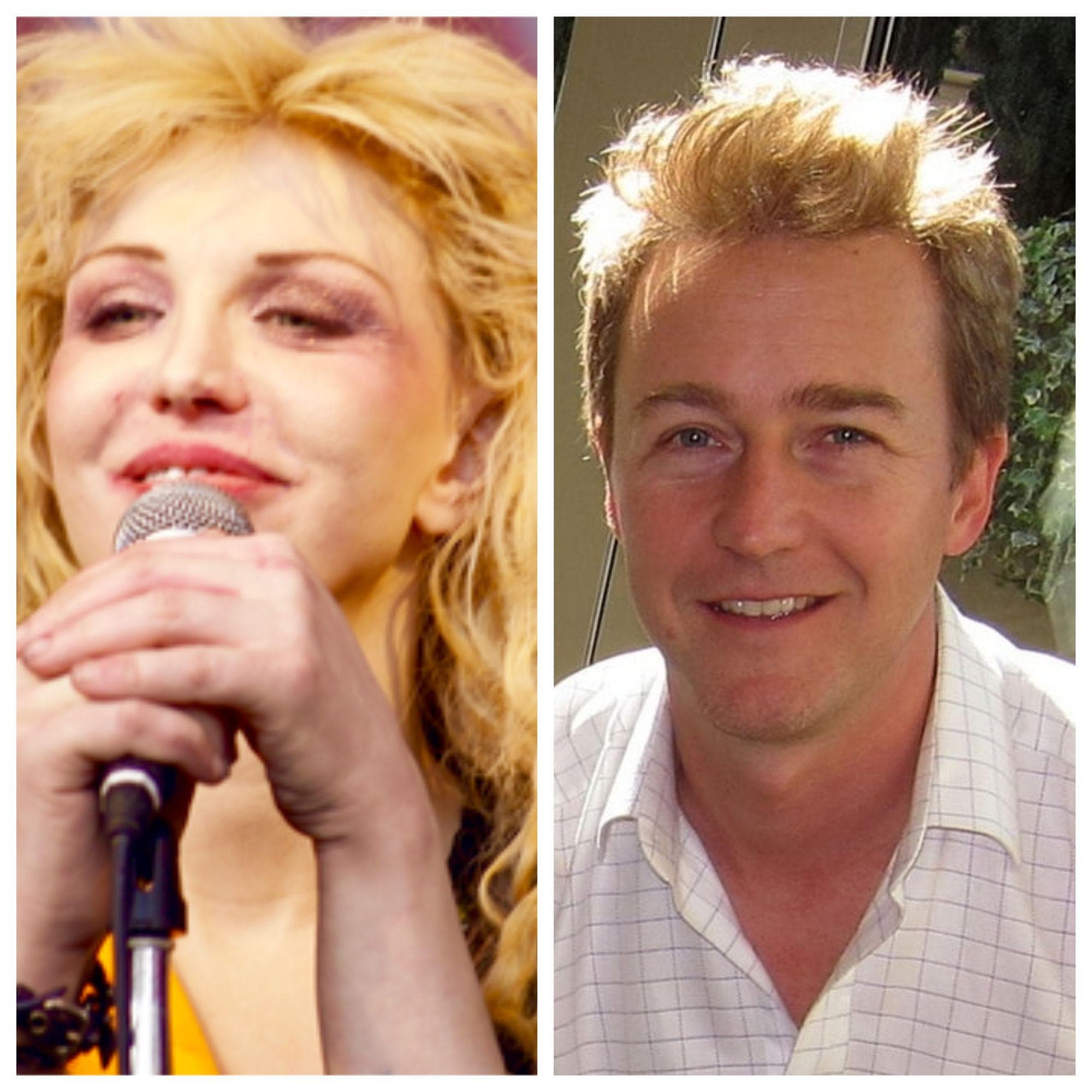 Courtney Love and Edward Norton