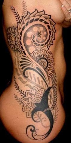 Rib Cage Tattoo Ideas | Designs for Rib Cage Tattoos, image size:710x1432