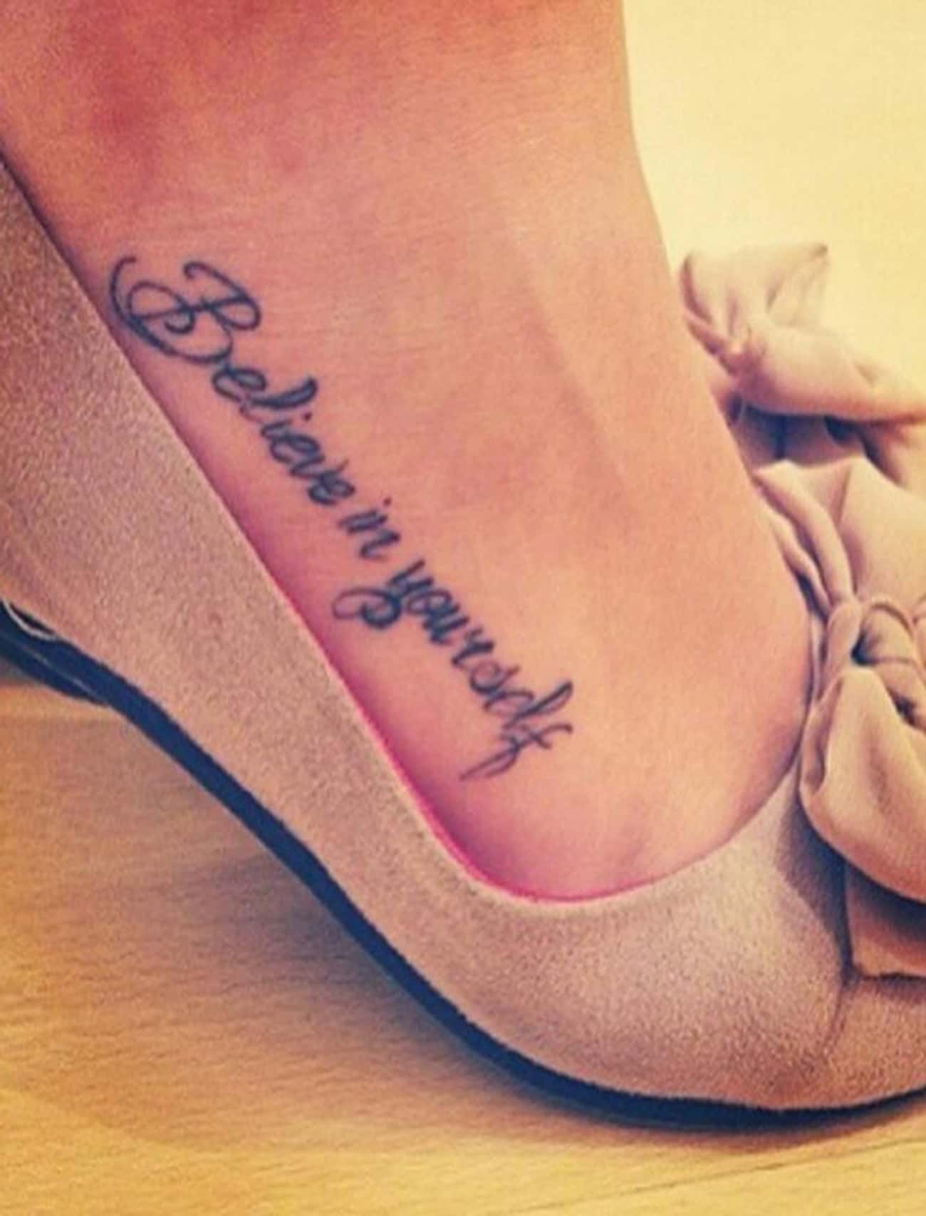 Believe In Yourself Foot Tattoo