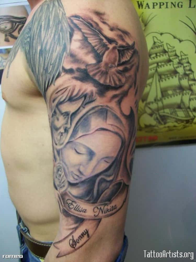Religious Half Sleeve Tattoos Forearm