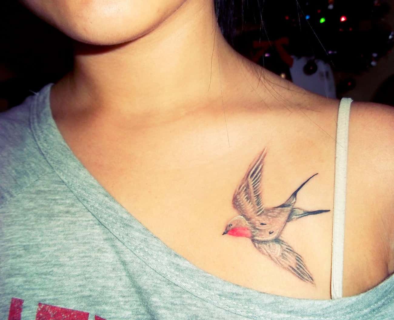 Bird Collar Bone Tattoo