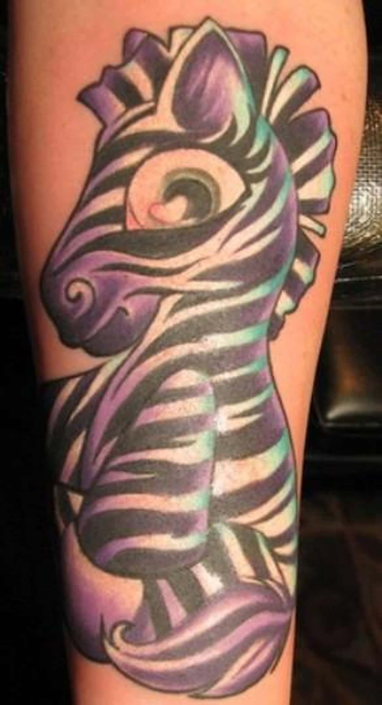 Zebra Forearm Tattoo