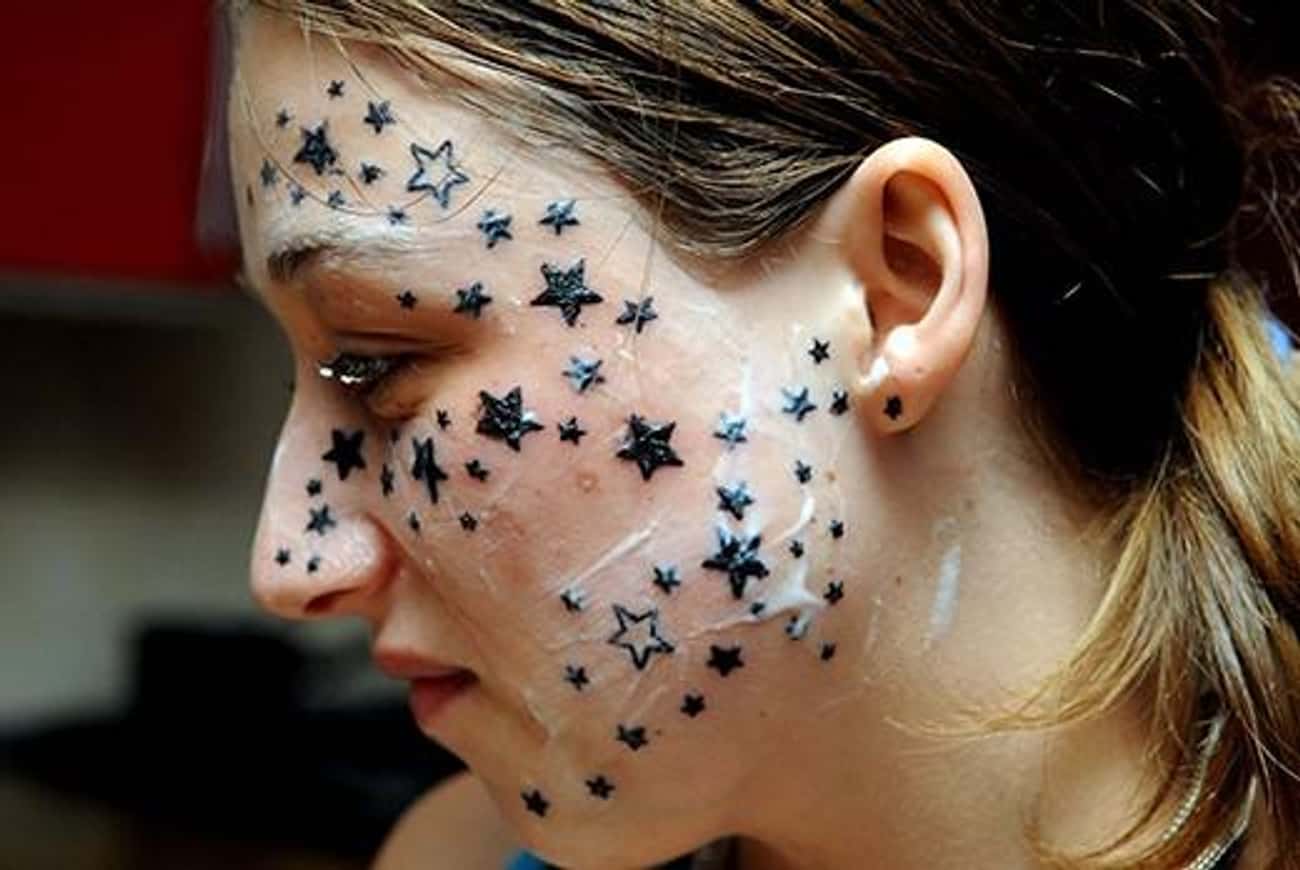 Star Face Tattoos