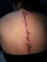 Love You Always Spine Tattoo on Random Ideas to Get a Tattoo Right Up Your Spine