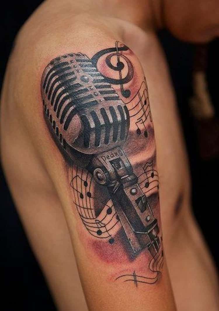 music tattoo designs men