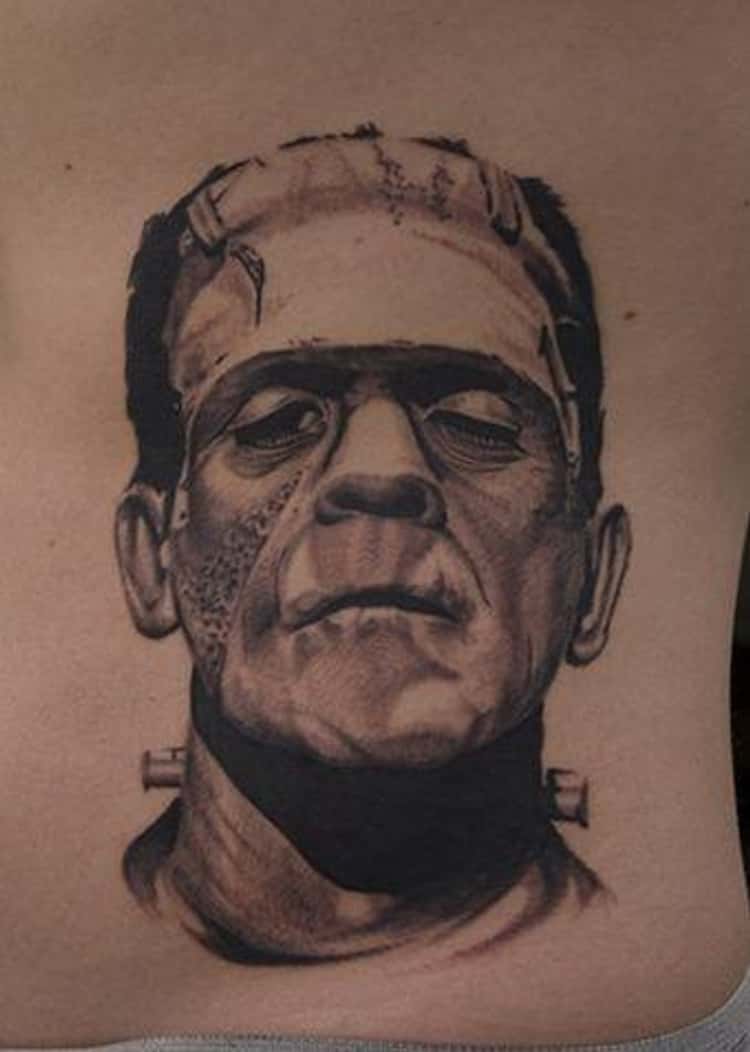 frankenstein portrait tattoo