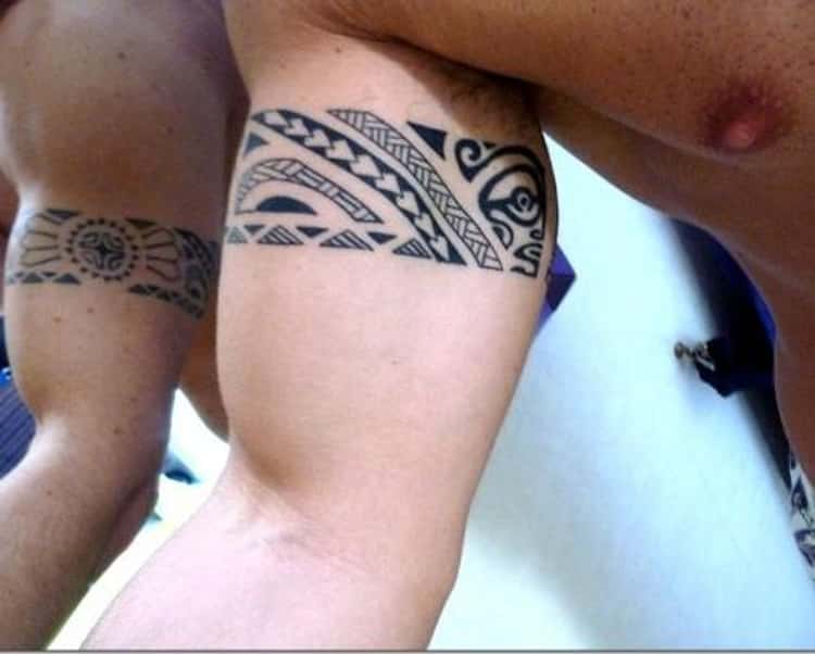 bicep band tattoos
