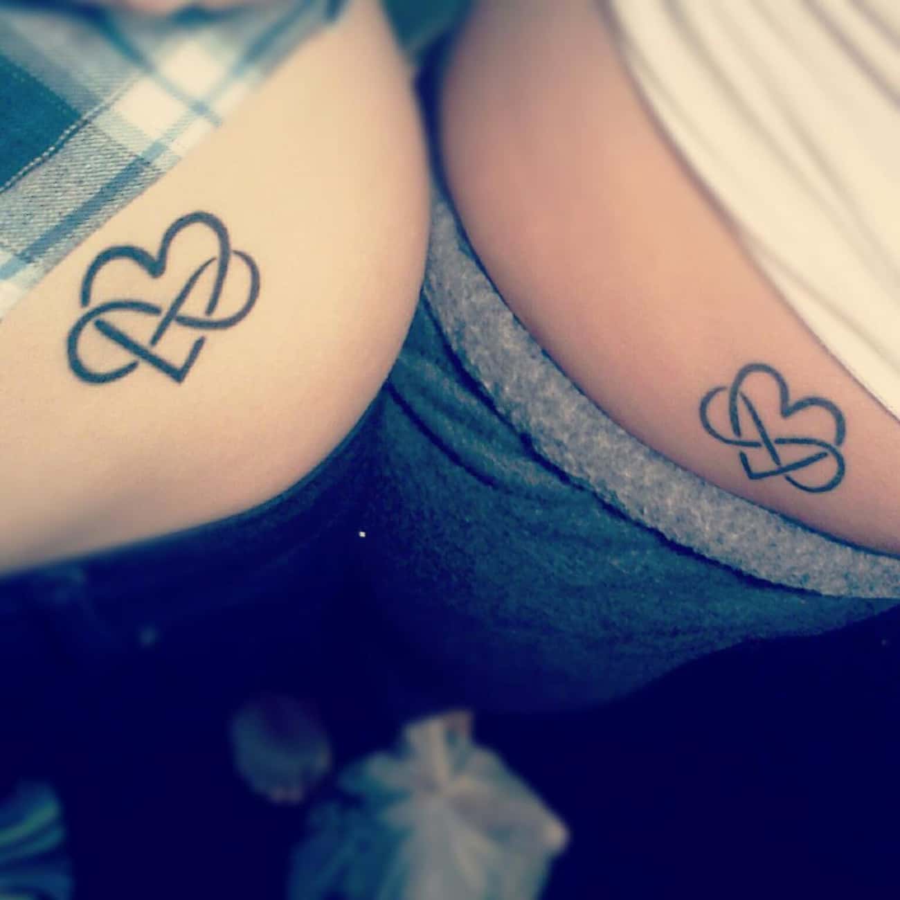 Infinity Heart Sister Tattoo