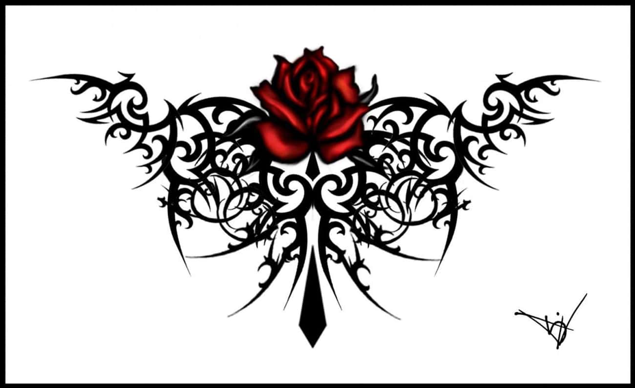 Gothic Rose Tattoo