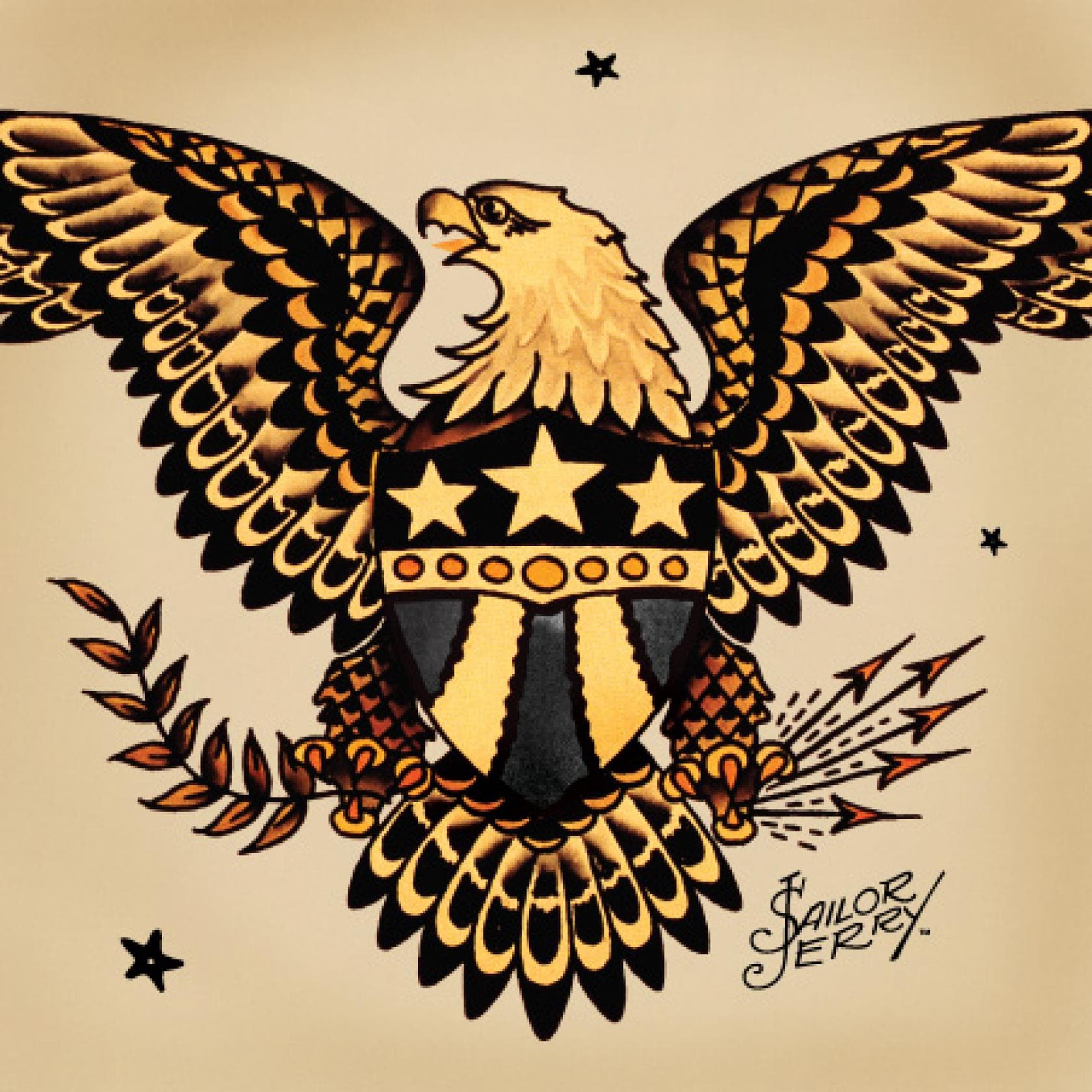 sailor jerry eagle tattoos