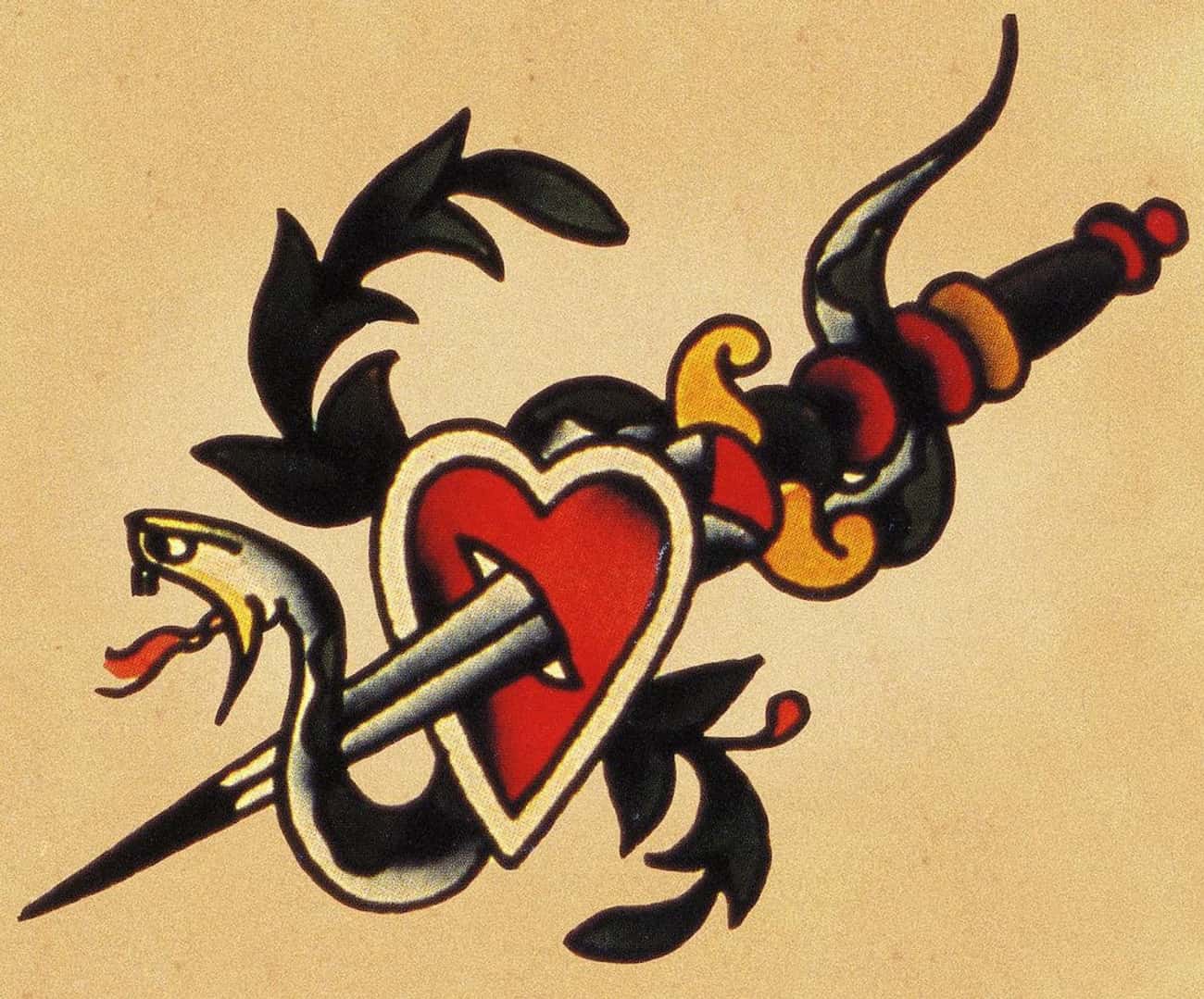 Heart And Dagger Sailor Jerry Tattoo