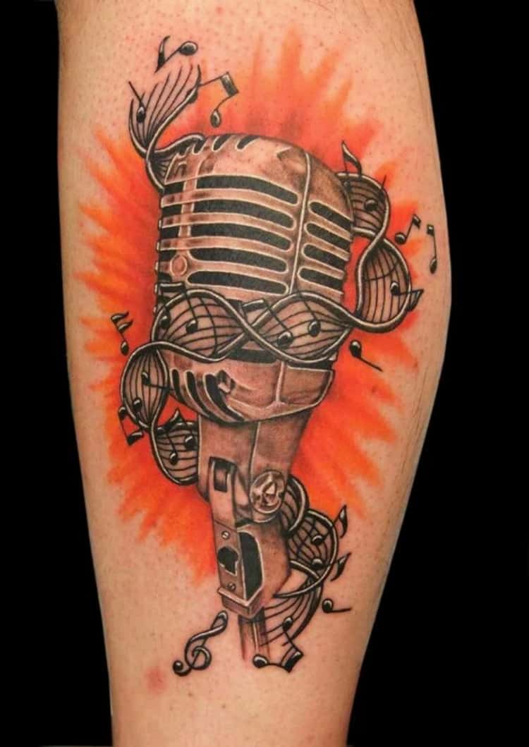 mic tattoo designs for men