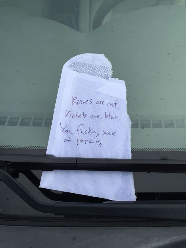 35 Funny Passive Aggressive Notes on Cars, Ranked for Free Printable Bad Parking Notes