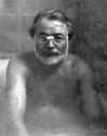Ernest Hemingway Taking a Bath on Random Amazing Historical Snapshots You Were Never Shown In Class