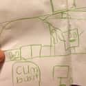 Chum? Maybe They Meant Chum Bucket? on Random Funny Spelling Mistakes by Kids Who Don't Know Better