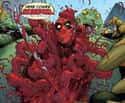 Defeating A Monster After Being Eaten By Said Monster on Random Most Over The Top Injuries Deadpool's Ever Received