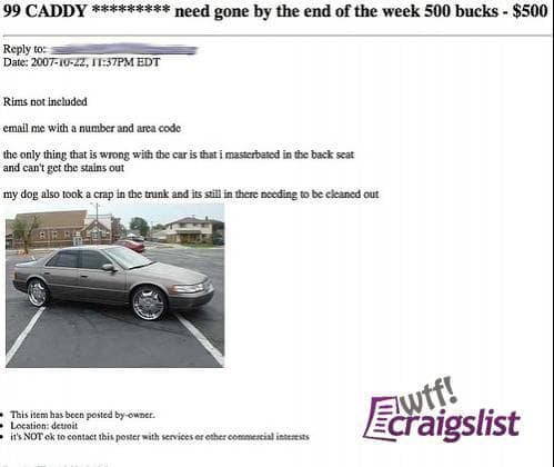 The Most Ridiculous Craigslist Ads of All Time